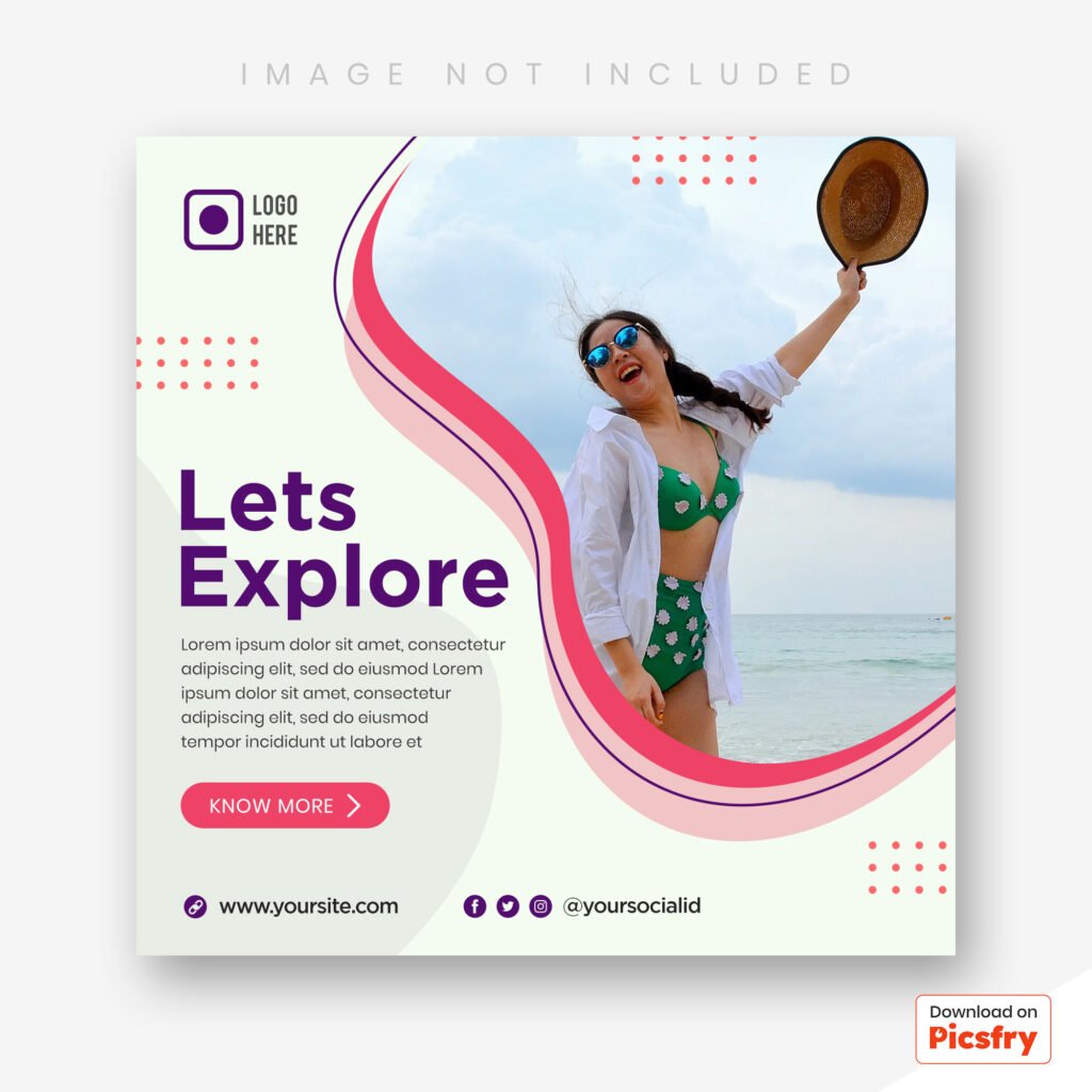 Travel and Tour social media post Instagram post PSD